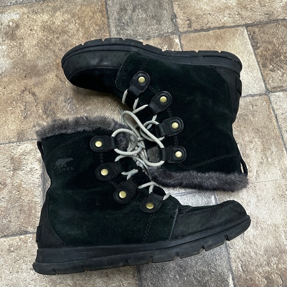 Sorel Suede Leather Winter boot sz 10 - Picture 2 of 7